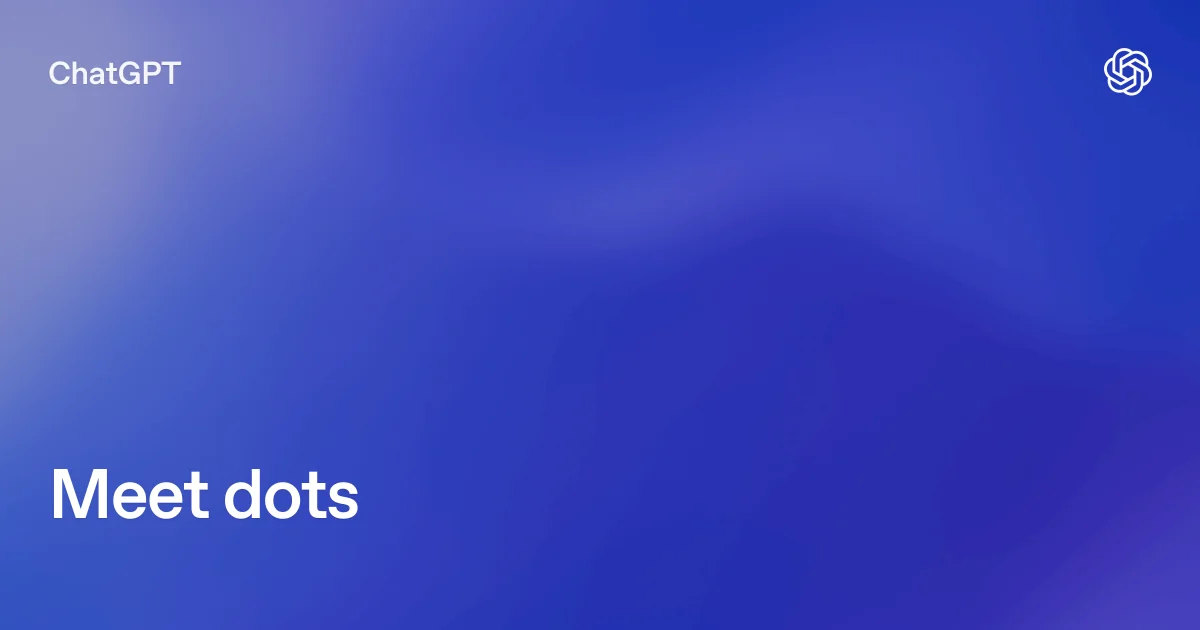 Beeld bij de lancering van dots, de agent van OpenAI in ChatGPT